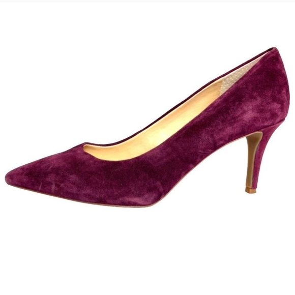 Gianni Bini Shoes - Gianni Bini Maroon Suede Pointed Heels Pumps Women's Size 7-NWOT
